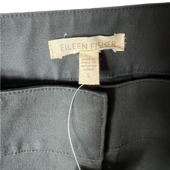 Eileen Fisher Slim Crop Cuffed Pants in Bark Size Small NWT - Picture 3 of 6